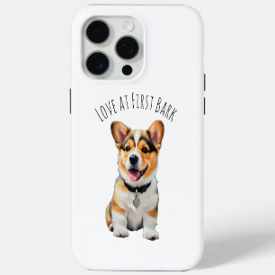 Funda Para iPhone 15 Pro Max Corgi Alegre y Divertido Amor a primera ladrada Ma