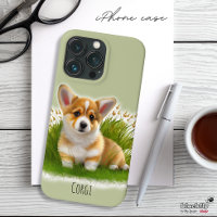 Corgi cachorro sobre la hierba | lindo mascota