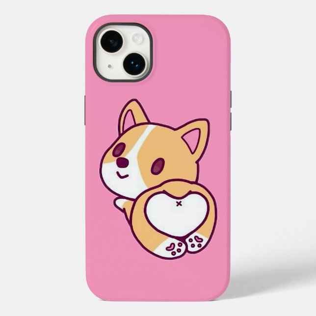 Funda De Case-Mate Para iPhone Corgi Corgi Puppy Love (Reverso )