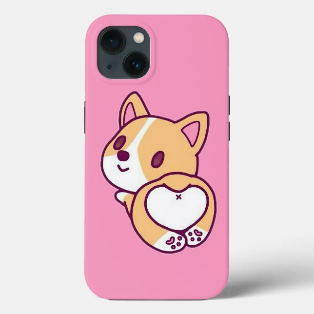 Funda De Case-Mate Para iPhone Corgi Corgi Puppy Love (Reverso )