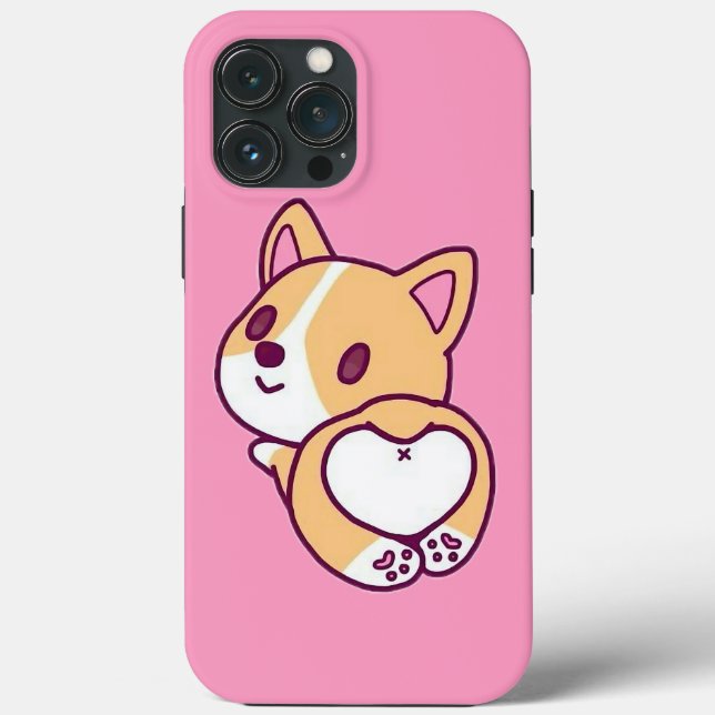 Funda De Case-Mate Para iPhone Corgi Corgi Puppy Love (Reverso )