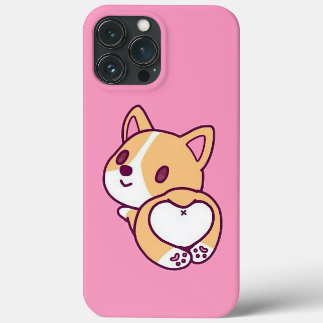 Funda De Case-Mate Para iPhone Corgi Corgi Puppy Love (Reverso )