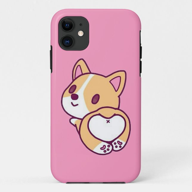 Funda De Case-Mate Para iPhone Corgi Corgi Puppy Love (Reverso)