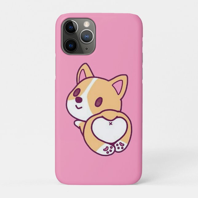 Funda De Case-Mate Para iPhone Corgi Corgi Puppy Love (Reverso)