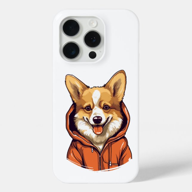 Funda De Case-Mate Para iPhone Corgi Divertido con Sudadera (Reverso )