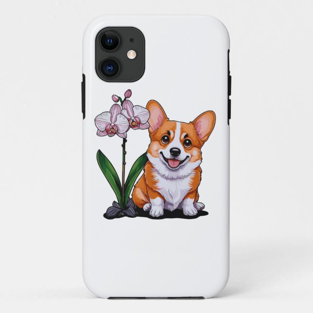Funda De Case-Mate Para iPhone Corgi lindo con ortoidea (Reverso)