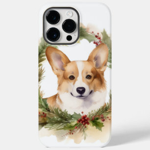 Funda Para iPhone 14 Pro Max De Case-Mate Corgi Navidades Wreath Festive Pup