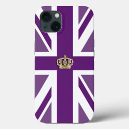 Funda Para iPhone 13 Corona con bandera de bandera británica patriótica