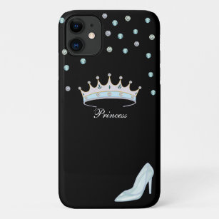 Funda Para iPhone 11 Corona de princesa, gemas y zapatos de cristal en 