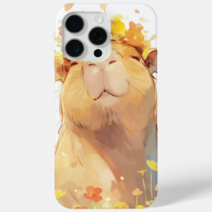 Funda Para iPhone 15 Pro Max Corona floral de Capybara