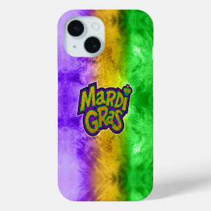 Funda Para iPhone 15 Corona tema festivo SlipperyJoe's Mardi Gras reinf