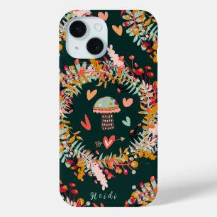 Funda Para iPhone 15 Coronas y Corazones de Champiñones