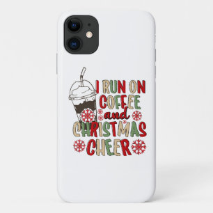 Funda Para iPhone 11 Corro con café y alegría navideña