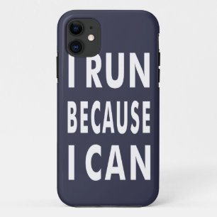 Funda Para iPhone 11 Corro porque puedo SE del iPhone + caso del iPhone