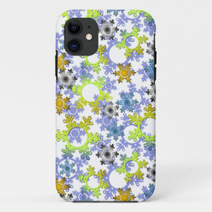 Funda Para iPhone 11 Cortadas flores de nieve de papel multicolores sob