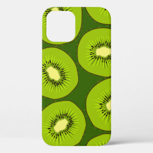 Funda Para iPhone 12 Cortes de fruta de Kiwi: verde oscuro.