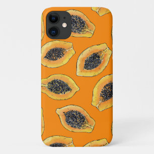 Funda Para iPhone 11 Cortes de Papaya en naranja