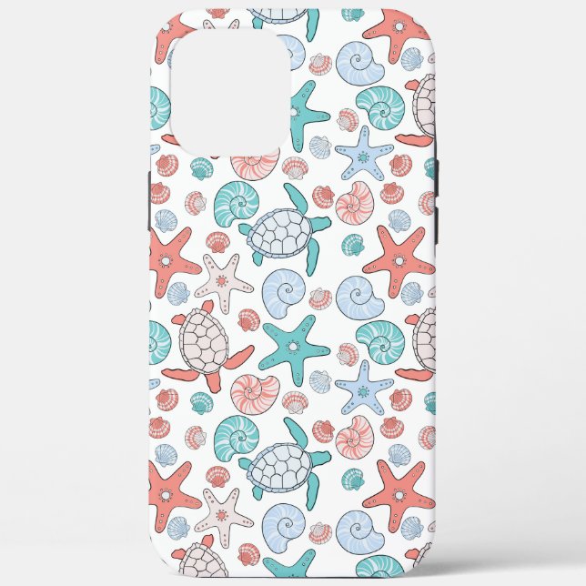 Funda De Case-Mate Para iPhone Cortina de ducha de playa (Reverso )