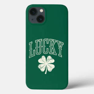 Funda Para iPhone 13 Cortina Vintage de Trébol de la Suerte Día de San