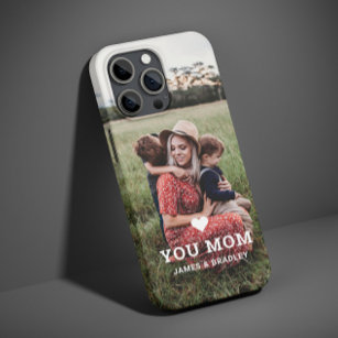Funda Para iPhone 13 Pro Max Corto corazón te ama la foto del Día de la Madre