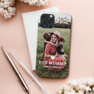 Funda Para iPhone 13 Pro Max Corto corazón te ama MUMMY Madre's Day Photo