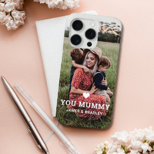 Funda Para iPhone 14 Pro De Case-Mate Corto corazón te ama MUMMY Madre's Day Photo