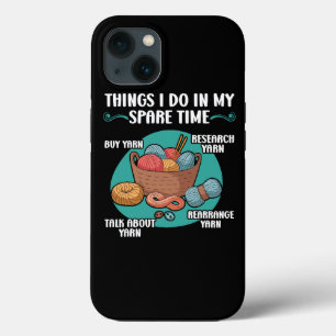 Funda Para iPhone 13 Cosas Que Hago En Mi Tiempo Libre Crochet Crochet 