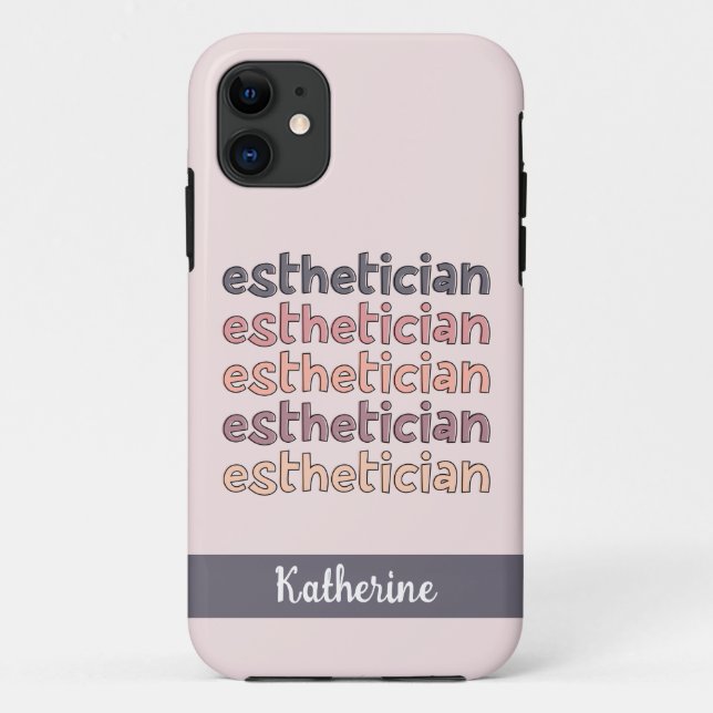 Funda De Case-Mate Para iPhone Cosmetólogo estético personalizado (Reverso)