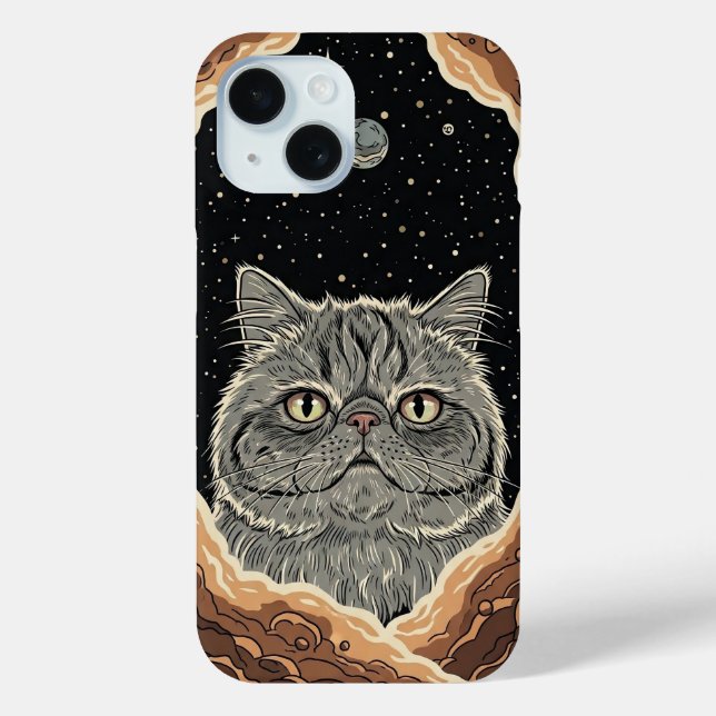 Funda De Case-Mate Para iPhone Cosmic Cat (Reverso )