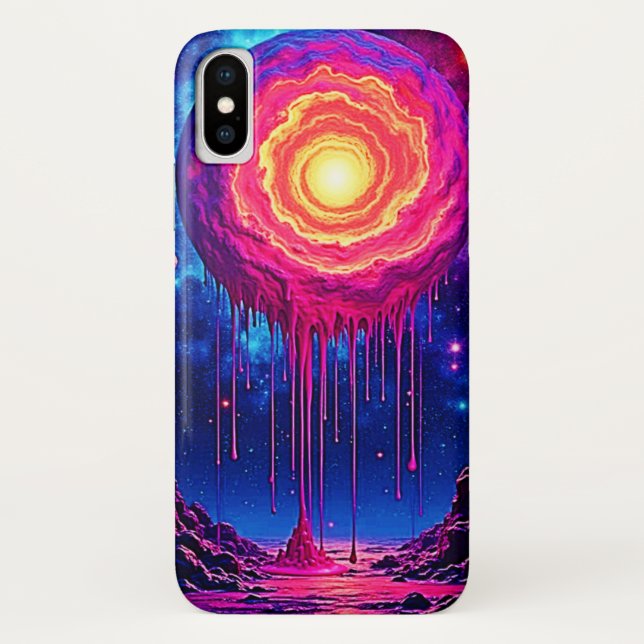 Funda De Case-Mate Para iPhone Cosmic Dripping Planet Art (Reverso)