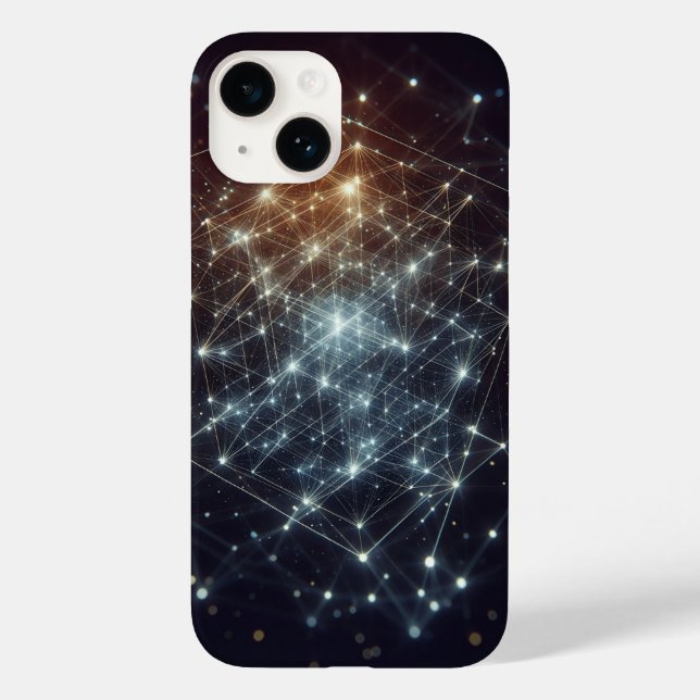 Funda De Case-Mate Para iPhone Cosmic Neural Network Phone Case - Glowing Star  (Reverso )
