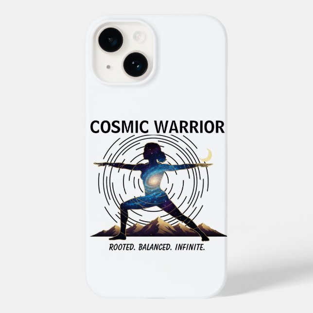 Funda De Case-Mate Para iPhone Cosmic Yoga Warrior | Galaxy Body Pose (Reverso )