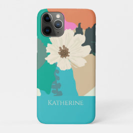 Funda Para iPhone 11 Pro Cosmos Flor Abstracto Color Bloques Personalizado 