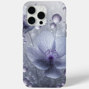 Funda Para iPhone 15 Pro Max Cosmos violetas y gotas de dew