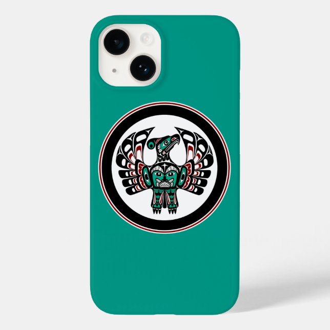 Funda De Case-Mate Para iPhone Costa del Pacífico Noroeste: arte Haida Thunderbir (Reverso )