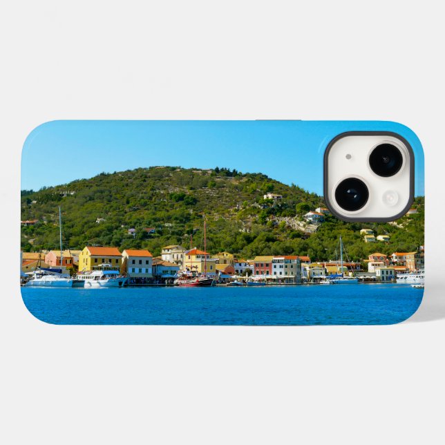 Funda De Case-Mate Para iPhone Costa del puerto de Antipaxos (Reverso (Horizontal))