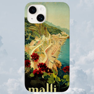 Funda Para iPhone 15 Costa Italiana de Amalfi, Poster de Viajes de la V