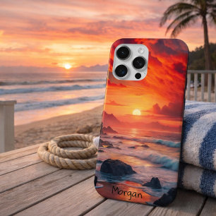 Funda Para iPhone 15 Pro Max Costa personalizado Fiery Sunset - Acantilados Oce