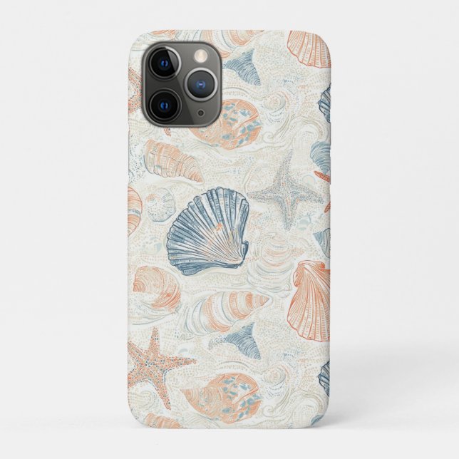 Funda De Case-Mate Para iPhone Costa Rústica - Aguas marinas, pez estrella, arrec (Reverso)