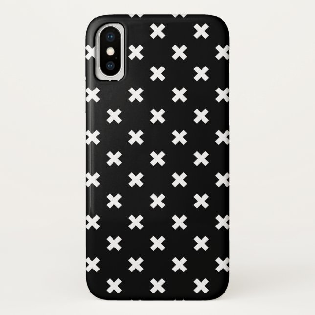 Funda De Case-Mate Para iPhone Costillas blancas en negro (Reverso)
