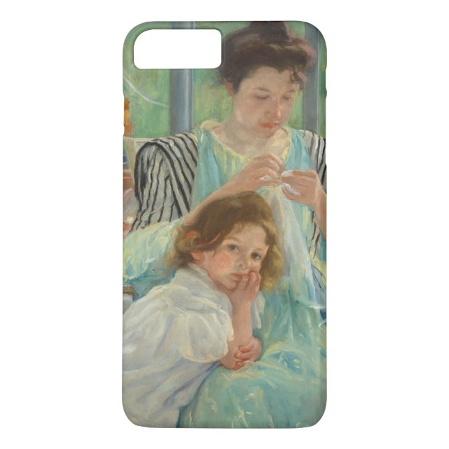 Funda De Case-Mate Para iPhone Costura joven de la madre (Reverso)