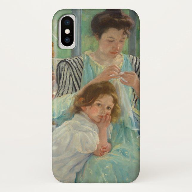Funda De Case-Mate Para iPhone Costura joven de la madre (Reverso)