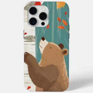 Funda Para iPhone 15 Pro Max Cosy Fall Woodland Bear
