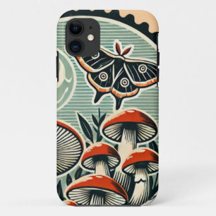 Funda Para iPhone 11 Cottagecore Mushrooms