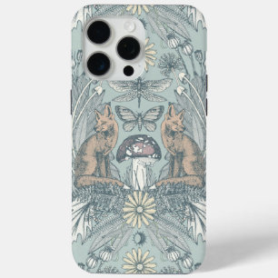Funda Para iPhone 15 Pro Max cottagecore zorro damasco pálido ópalo