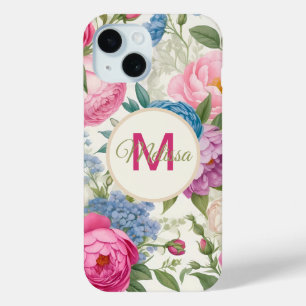 Funda Para iPhone 15 Country Garden Rosas Y Peonies Floral