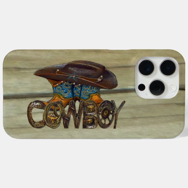 Funda De Case-Mate Para iPhone Country Wood Cowboy (Reverso (Horizontal))