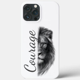 Funda Para iPhone 13 Pro Max Courage León Artístico Minimal-