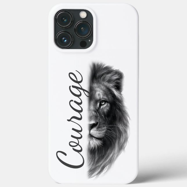 Funda De Case-Mate Para iPhone Courage Lion Artistic Minimal- (Reverso )