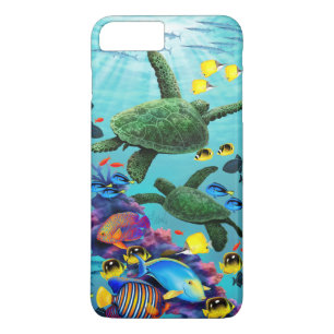 Funda Para iPhone 8 Plus/7 Plus Cove Molokini Pesca tropical de la tortuga marina